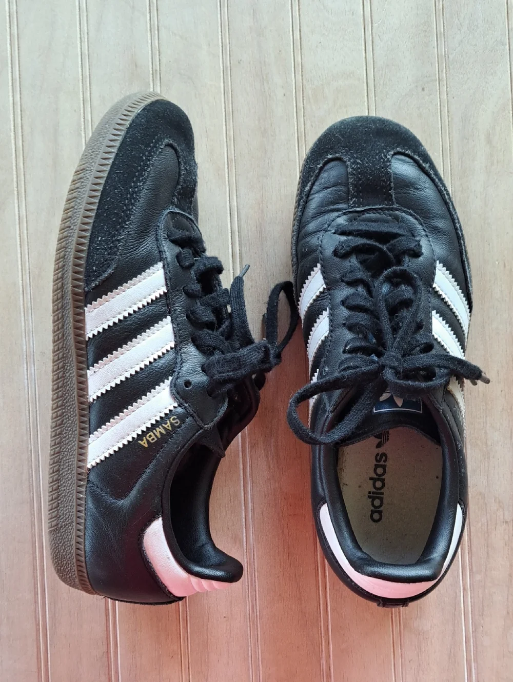 adidas Samba OG Blk White Gum Leather Classic Retro Sneakers Youth Unisex Sporty
